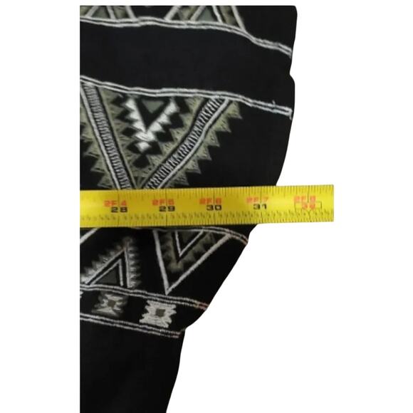 World Market Black Embroidered Lace Fringe Open Front Kimono Free Size MSRP $110 - Picture 10 of 11